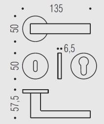 Дверная ручка Colombo ELLE BD11RSB графит матовый