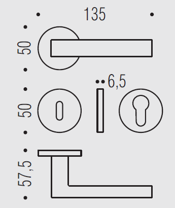 Дверная ручка Colombo ELLE BD11RSB хром матовый