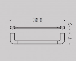 Полотенцедержатель COLOMBO DESIGN TRENTA B3009.NM широкий