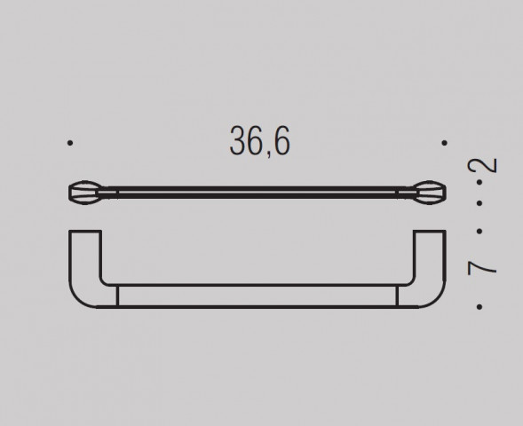 Полотенцедержатель COLOMBO DESIGN TRENTA B3009.NM широкий
