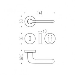 Дверная ручка Colombo ROBOQUATTRO ID41 R хром