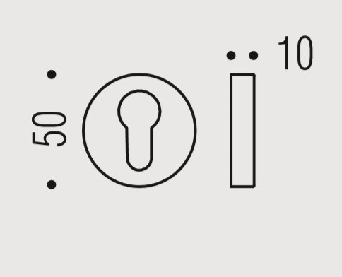 Накладка под цилиндр Colombo Rosetta CD43 GB винтаж