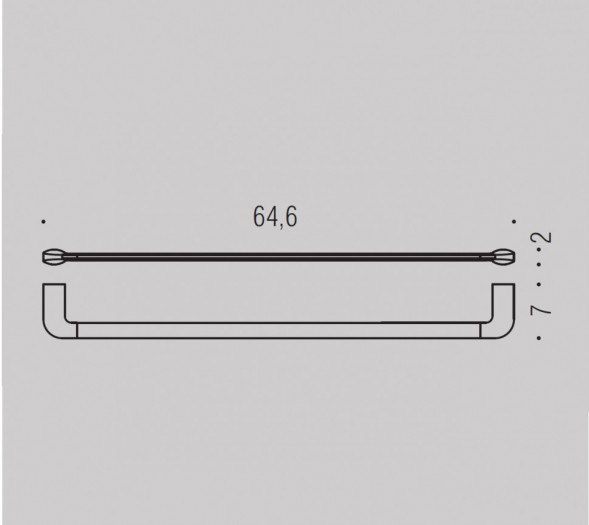 Полотенцедержатель COLOMBO DESIGN TRENTA B3011 широкий