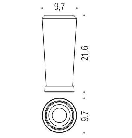 Запасная колба для туалетного ёршика Colombo Road стекло B8056
